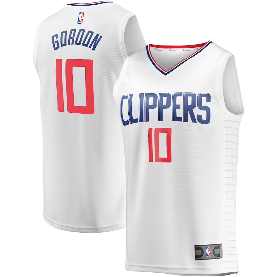 Men Los Angeles Clippers 10 Eric Gordon Fanatics Branded White Fast Break Player NBA Jersey